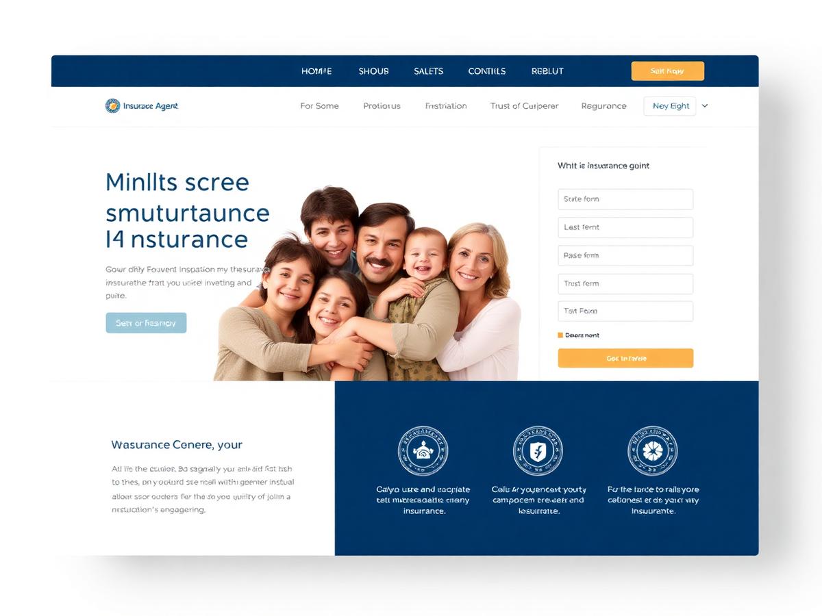 Insurance agent website preview